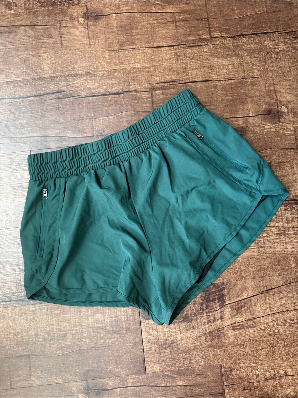 Forest green high waisted athletic shorts